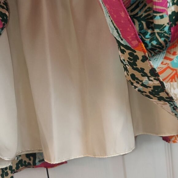 Lilly Pulitzer Silk Patchwork Circle Pleat Skirt 6 - Picture 5 of 8